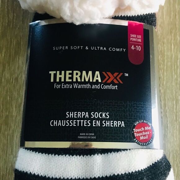 NWT … THERMA X Sherpa “Shoe Size:  4-10” Socks - Picture 3 of 4